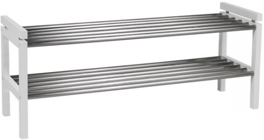 Scarpiera 'Confetti' 100cm - Metallo/Bianco