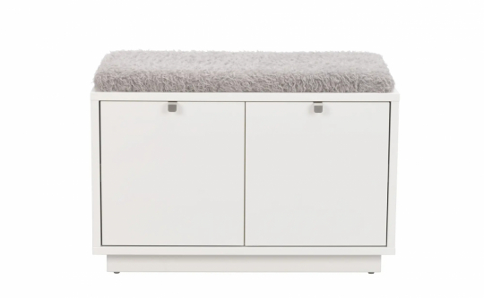 Panca 'Confetti' 70cm - Bianco/Grigio chiaro