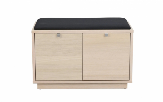 Panca 'Confetti' 70cm - Bianco pigmentato/Nero