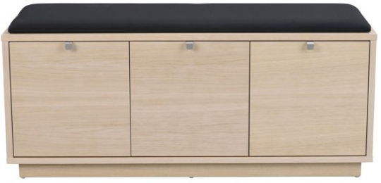 Panchina 'Confetti' 106cm - Bianco pigmentato/Nero