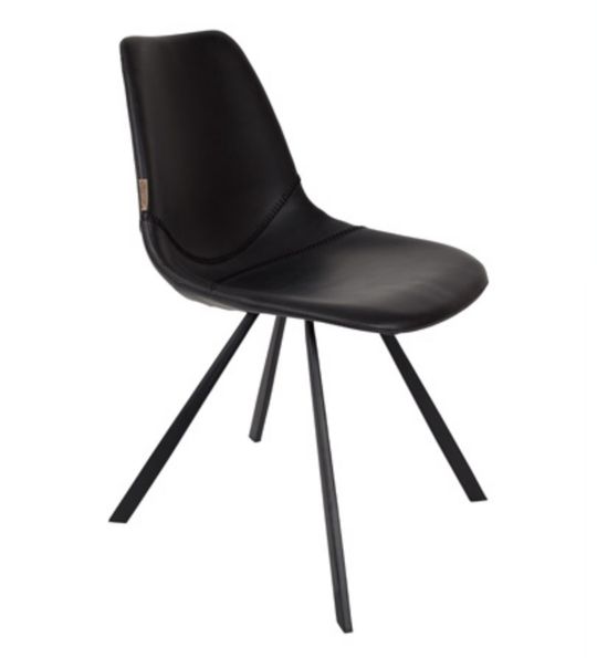 Sedia 'Franky' - Nero/Pelle PU