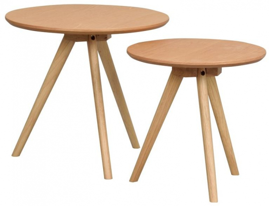 Tavolino 'Yumi' 2 pezzi - Rovere