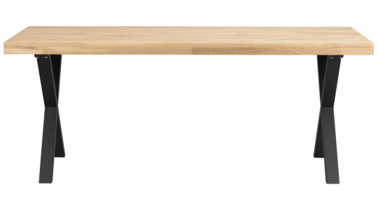 Tavolo da pranzo 'Brooklyn' 170x95cm - Rovere/Nero X-gamba