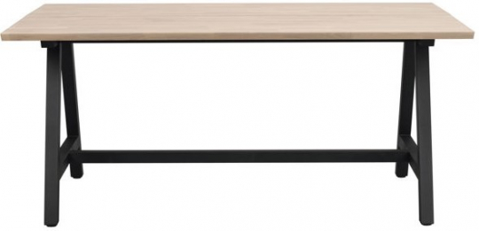 Tavolo da pranzo 'Carradale' 170x100cm - Vitpigmentato/Piedi a A