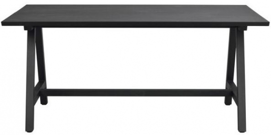 Tavolo da pranzo 'Carradale' 170x100cm - Nero/Piedi a A