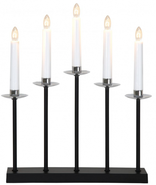 Candelabro dell'Avvento 'Greta' - Nero/Argento