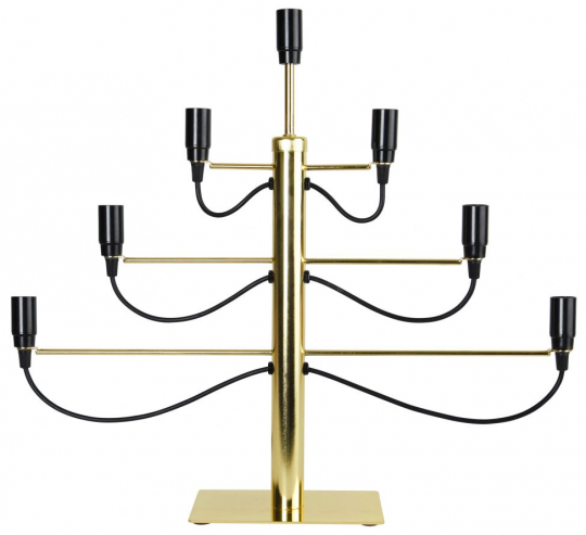 Candelabro dell'Avvento 'Milano' - Nero/Oro