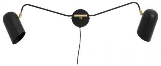 Lampada da parete 'ERIS' - Nero