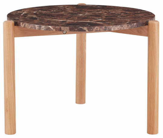 Tavolino 'Marble' S - Marrone