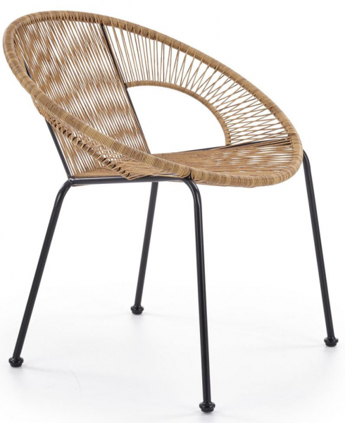 Sedia da giardino 'Bari' - Marrone/Nero
