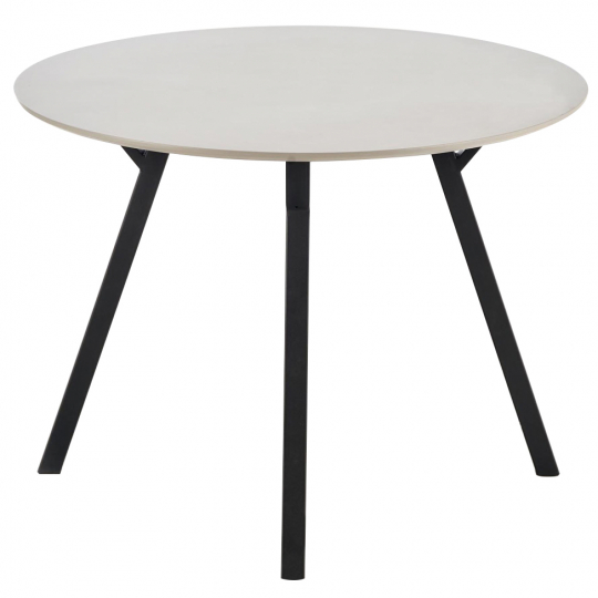 Tavolo da pranzo 'Barlog' Rotondo 100cm - Grigio/Nero