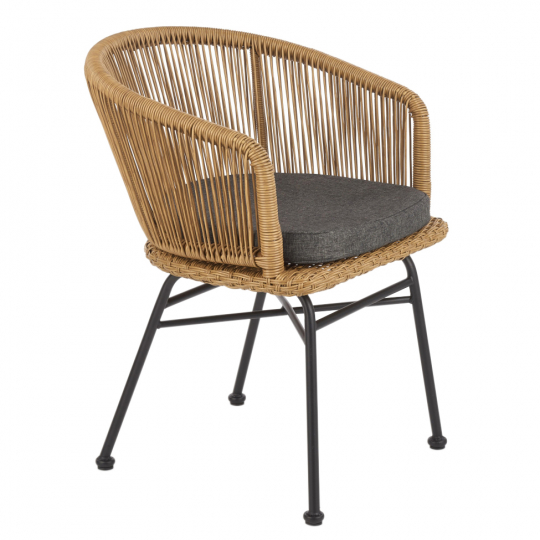 Sedia 'Country' - Naturale/Nero