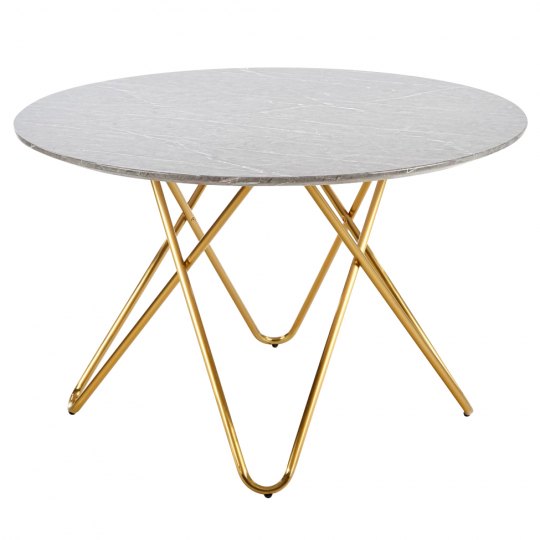Tavolo da pranzo 'Bonello' Rotondo 120cm - Oro/Grigio