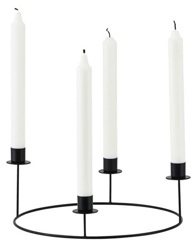 Candelabro 'Ring' S - Nero