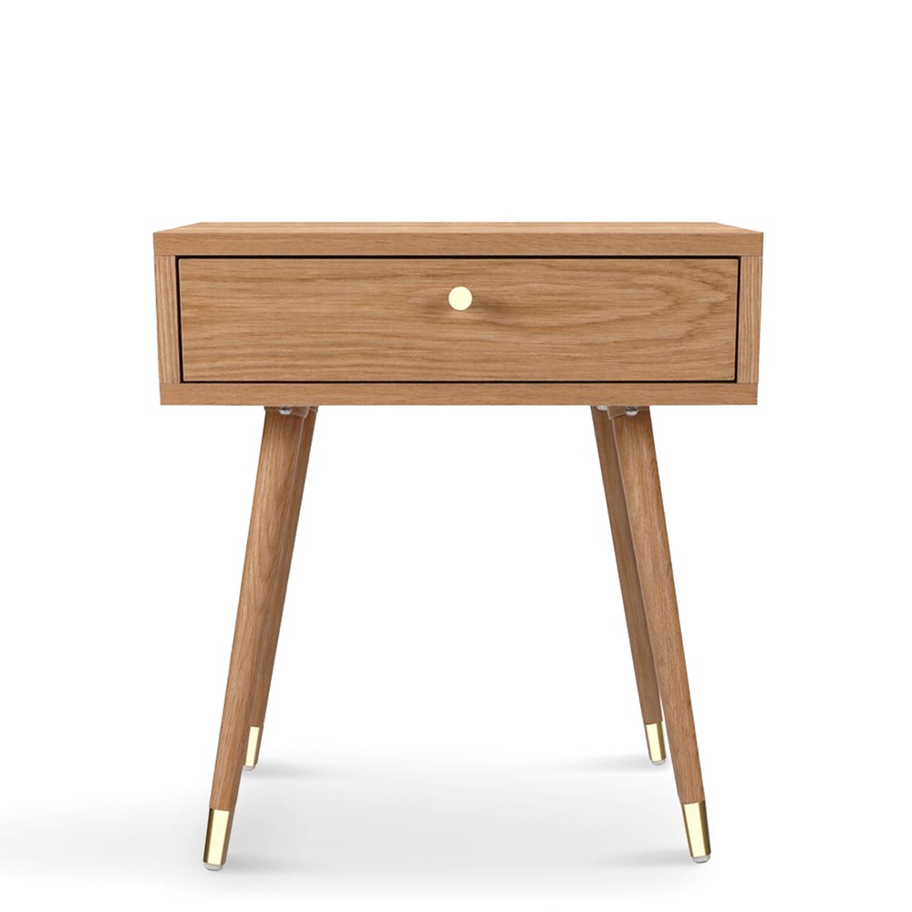 Comodino 'Prime' - Rovere/Ottone