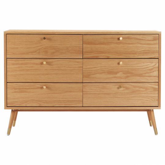 Cassettiera 'Prime' 6 cassetti - Rovere