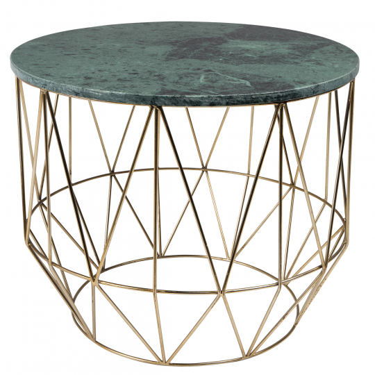 Tavolino 'Boss' - Verde/Ottone