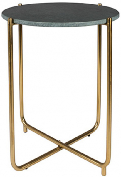 Tavolino 'Timpa' - Marmo verde/Ottone