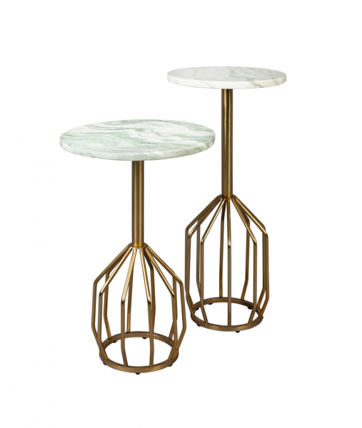 Tavolino 'Salerno' M - Ottone/Marmo