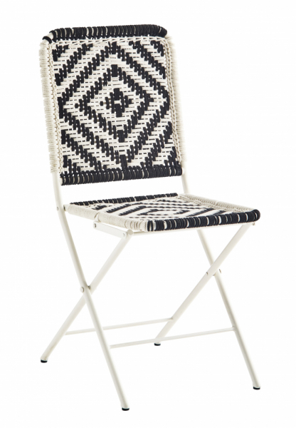 Sedia 'Cotton' - Bianco/Nero