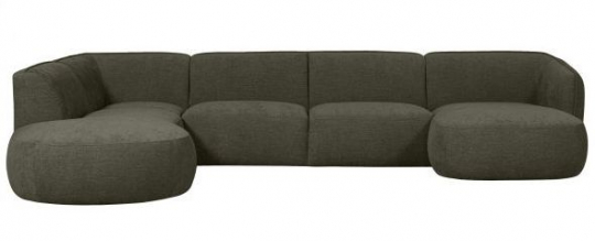 Divano sinistro 'Polly' - Verde