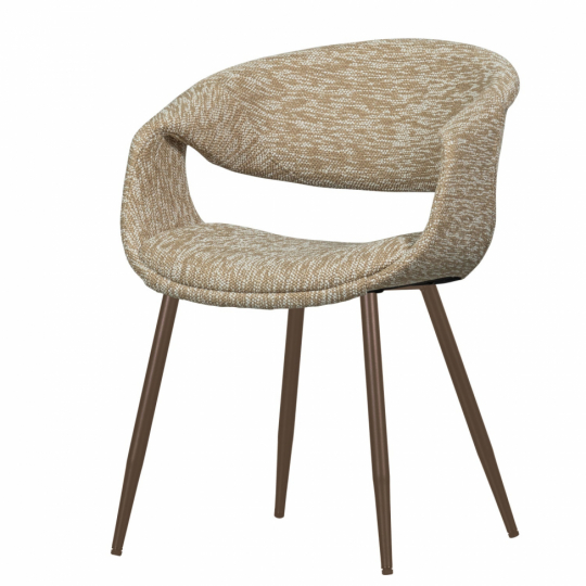 Sedia da pranzo 'Yossi' - Beige/Rame