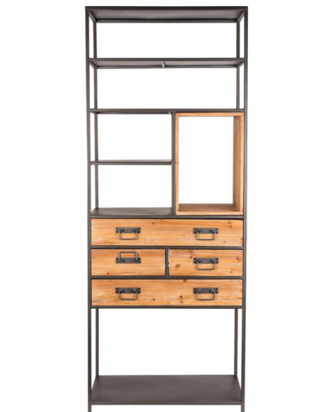 Mensola 'Samuel' - Naturale/Nero