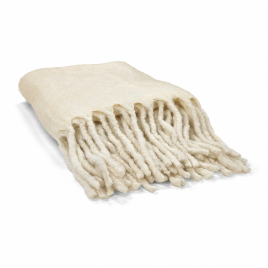 Plaid 'Samantha' 130x170cm - Bianco