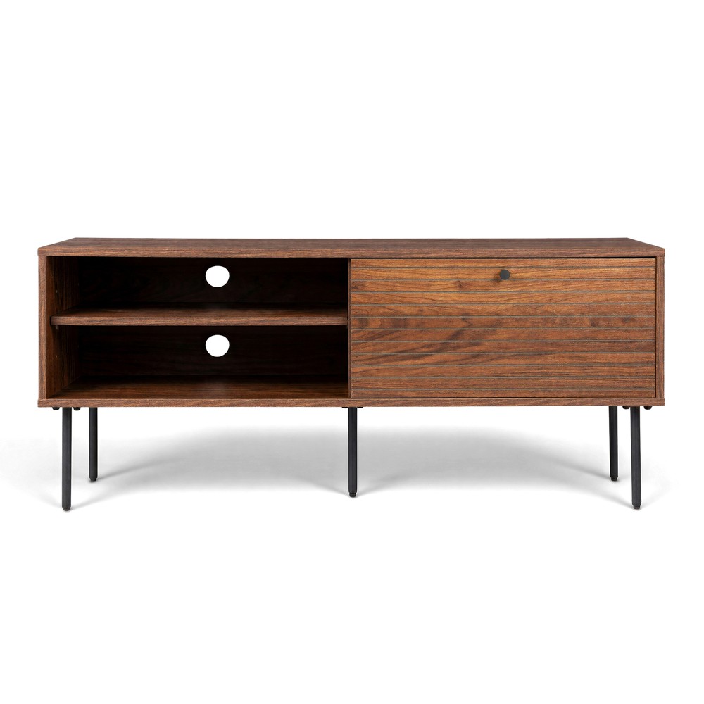 Tavolino 'Stripes Low' 120x42x50 cm - Marrone