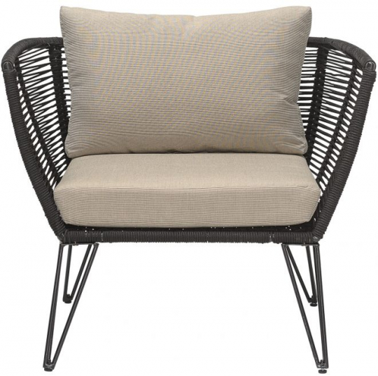 Poltrona 'Mundo' - Nero/Beige