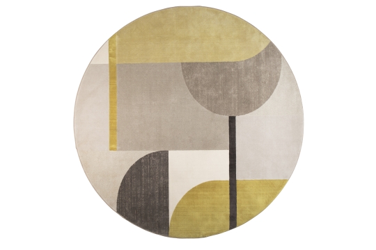 Tappeto 'Hilton' 240cm - Grigio/Giallo