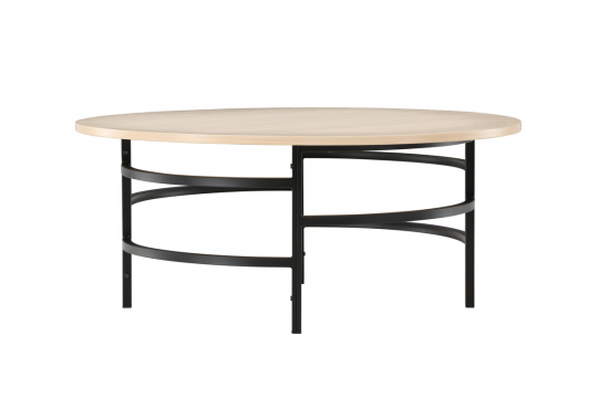 Tavolino 'Copenhagen' 100x43cm - Bianco pigmentato/Nero