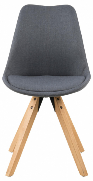 Sedia 'Lebrija' - Grigio scuro/Naturale