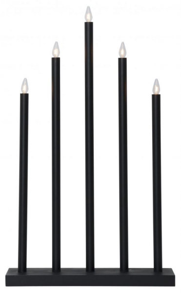 Candelabro d'Avvento 'Holy' 5 Lampade - Nero