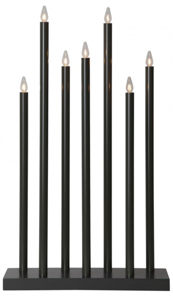 Candelabro d'Avvento 'Holy' 7 Lampade - Nero