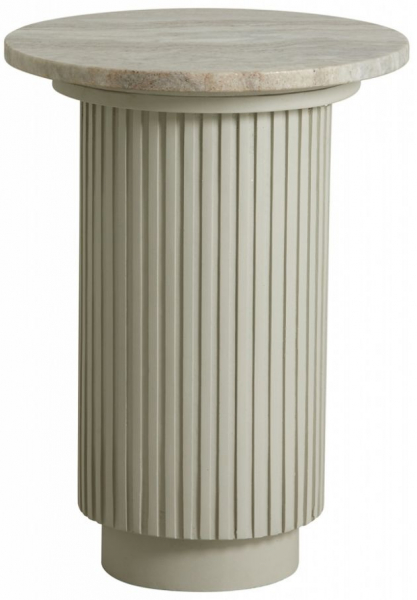 Tavolino 'Erie' Rotondo 40cm - Marmo Bianco