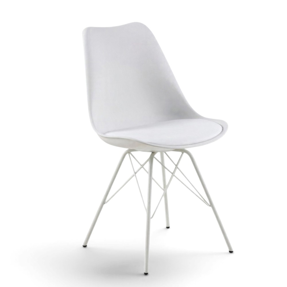 Sedia 'Eris' - Bianco/Grigio