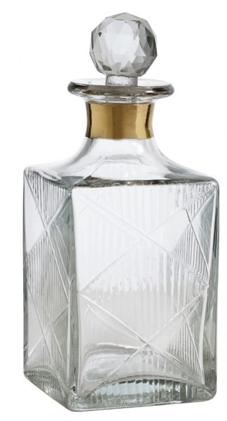 Caraffa di vetro 'Diamond' - Oro/Diamante