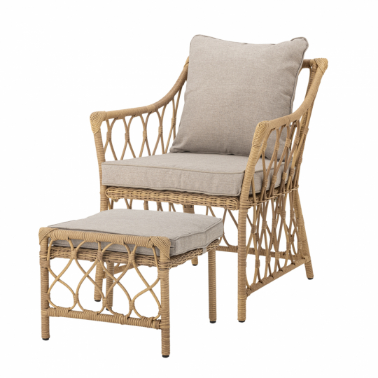 Poltrona 'Belluce' – Naturale/rattan