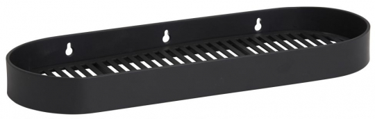 Mensola con scanalature 'SOTRA' - Nero