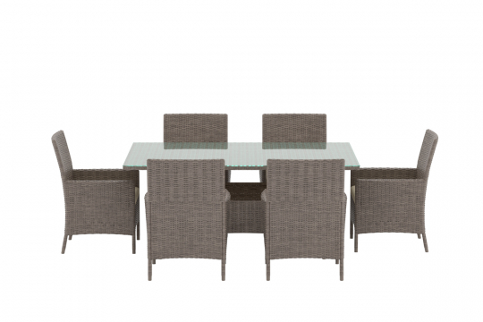 Set da pranzo 'Lefkas' – marrone