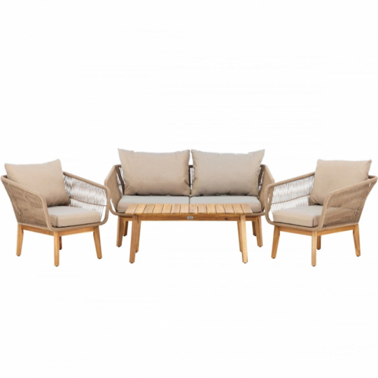Set di divani 'Chania' - beige/naturale
