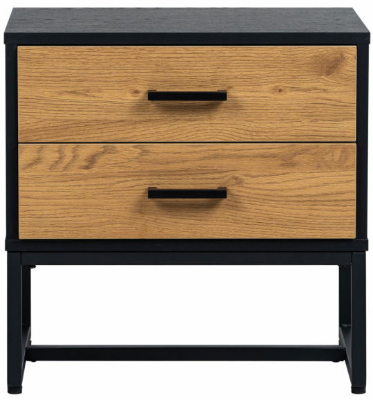 Comodino 'Amster' - Rovere/Nero