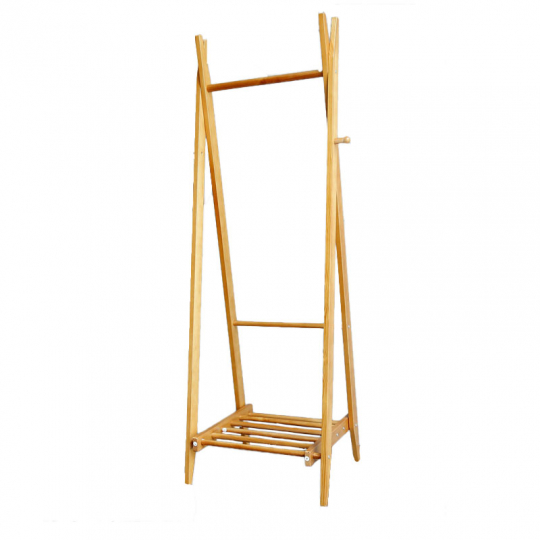 Attaccapanni con ripiano per scarpe 'Confident' - Rovere