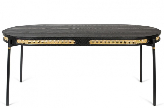 Tavolo da pranzo 'Don't Stop the Webbing' 180x90cm - Nero