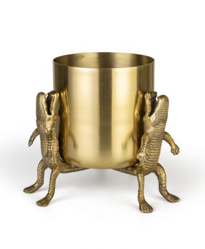 Vaso 'Crocodile' M - Ottone