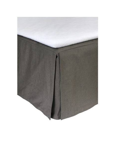Gonna per letto 'Weeknight' 90x220x52 - Grigio scuro