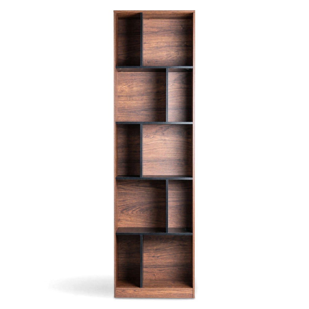 Libreria 'Colin' 60x210 - Noce/Nero