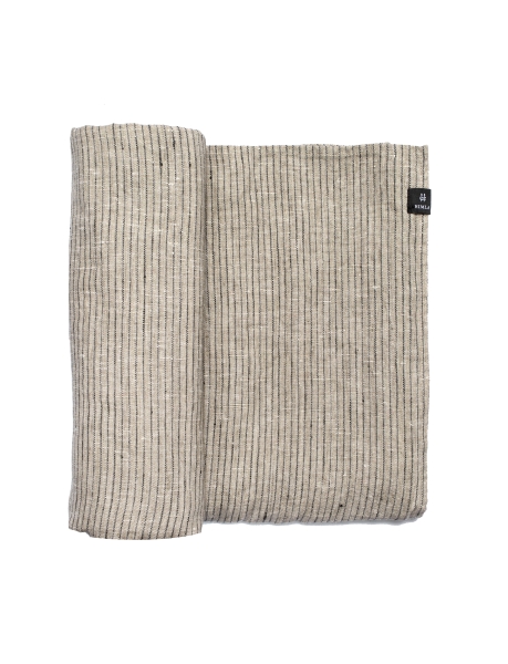 Tovaglia 'Linus' 145x330- Naturale/Nero