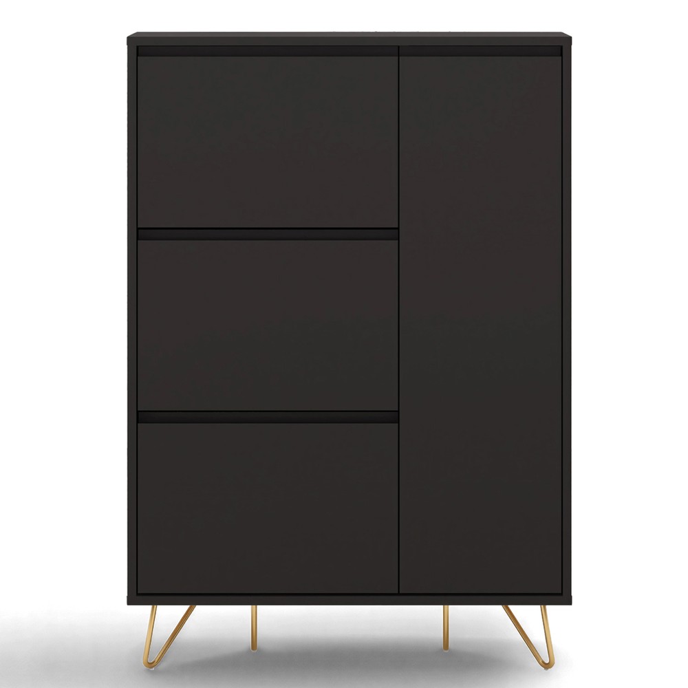 Scarpiera 'Elle' - Nero/Ottone